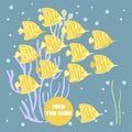 Find the same fish. Educational children logical game Royalty Free Stock Photo