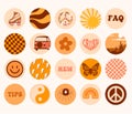 Set of vector icons for your business, scrapbooking, bullet journalling, instagram story buttons.