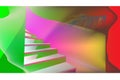 Vector colored stairs, neon colorful background Royalty Free Stock Photo