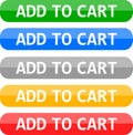 Add to cart web button vector illustration on white background Royalty Free Stock Photo