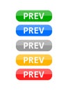 Previous web button vector illustration on white background Royalty Free Stock Photo