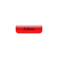 Red color follow button illustration