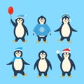 Set of penguins. Royalty Free Stock Photo