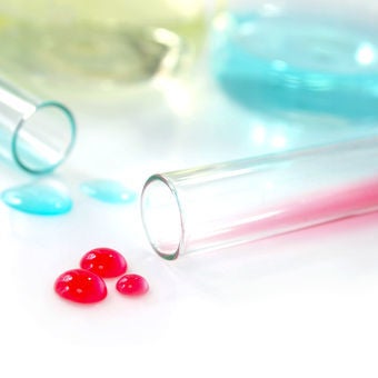 Laboratory glassware Stock Photo