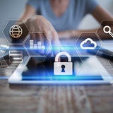 Data protection, Cyber security, information safety and encryption. internet technology and business concept.