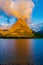 0000332 Vertical view of fiery clouds above Grinnell Point at Sunrise - Glacier National Park, Montana 5132