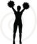 003132 funky cheerleader silhouette