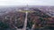01.03.2023 Jasna Gora - Aleja Najswietszej Panny. Wide-angle drone perspective of famous church.