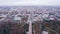 01.03.2023 Jasna Gora, Czestochowa, Poland. Aleja Najswietszej Panny. Drone shots show the panorama of the city of