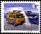 01 31 2020 Divnoe Stavropol Territory Russia postage stamp Russia 2015 Disaster Risk Reduction the car and emergency boat