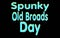 01 February Spunky Old Broads Day, Shiny text Effect, on Black Backgrand