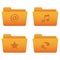 01 Orange Folders Internet Icons