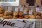 02/05/2020 Chichester, West Sussex, UK Various organic loaves of bread on a markets stall