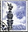 02 10 2020 Divnoe Stavropol Territory Russia the Postage Stamp Spain 1965 Attractions Monument Columbus Barcelona Monument Against