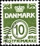 02 11 2020 Divnoe Stavropol Territory Russia postage stamp Denmark 1950 face value 10 era number in a box crown and the