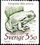 02 11 2020 Divnoe Stavropol Territory Russia the postage stamp Sweden 1989 Animals in Threatened Habitats European Tree Frog Hyla