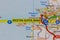 02-18-2021 Portsmouth, Hampshire, UK weston super mare and surrounding areas shown on a road map or geography map