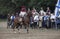 03 August 2019, Nobleman Horse Show in a historical recreation `O Chamamento` during a medieval event.