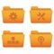 03 Orange Folders Internet Icons