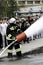 04 24 2019. Divnoye, Stavropol Territory, Russia. Demonstrations of rescuers and firefighters of a local fire department in the