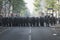 05-01-2022 Paris,France. International labour day.Riot police in the streets