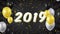 05. Happy New Year 2019 Text with Balloons, Confetti Looped Motion