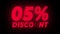 05 Percent Discount Text Flickering Display Promotional Loop.