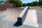 06/25/2020 Portsmouth, Hampshire, UK skate ramps in a local park for skateboarding