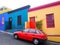 06 May, 2014 - Street in Bo-Kaap. Bright colors. Cape Town. South Africa.