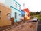 06 May, 2014 - Street in Bo-Kaap. Bright colors. Cape Town. South Africa.