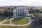 07.01.2021 Nottingham, England. Panoramic drone view of stunning Grade I listed Elizabethan mansion - Wollaton Hall -