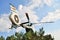 08-09-2012 Madrid, Spain - A detailed shot of a Guardia Civil helicopter stationed on the ground