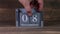08 setting date on wooden cube calendar for November months