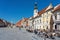 09.06.2021: Maribor, Szlovenia: Famous main square Glavni trg of Maribor the second largest city in Slovenia with people