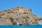 09.09.2019. Greece Crete, Medieval fortress on the island of Spinalonga, view from the sea