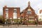 09/29/2020 Portsmouth, Hampshire, UK Victorian town houses next to a victorian church, Old commercial road, Portsmouth