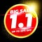 1.1 January Shopping Day Sale Banner With Gold colour and Shine Light