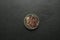 1/4 Rupee coin dated 1944, India, Front view, King George,