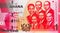 1 Cedi banknote, Bank of Ghana, closeup bill fragment shows The Big Six, - six leaders of the United Gold Coast Convention UGCC