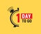 1 day to go last countdown icon. One day go sale price offer promo deal timer, 1 day only