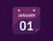 1 January, January 1 icon Single Day Calendar Vector illustration