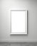 1 large vertical white wall art frame