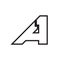 A 1 / A letter lines logo design vector