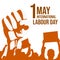 1 May Happy labour Day. International Labour Day Event Illustration