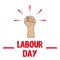 1 may labour day. vector labour day poster or banner