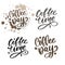 1 October International coffee day Logo. World Coffee day Logo Icon vector illustration on white background