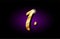 1 one number numeral digit golden 3d logo icon design