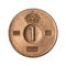 1 ore 1970 Sweden coin