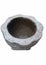 1 piece of black-gray granite mortar, seen from the top, will be a circle and the edges will face about 1-2 inches. Has a white ba