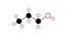 1-propanol molecule, structural chemical formula, ball-and-stick model, isolated image propanol